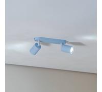 TK Lighting Downlight Livia, azul claro, 35 cm, 2 luces, metal, GU10