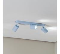 TK Lighting Downlight Livia, azul claro, 52 cm, 3 luces, metal, GU10