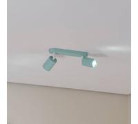 TK Lighting Downlight Livia, verde menta, 35 cm, 2 luces, metal, GU10