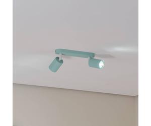 TK Lighting Downlight Livia, verde menta, 35 cm, 2 luces, metal, GU10