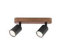 TK Lighting Downlight Subrin, nogal, 2 luces