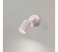 TK Lighting Foco de pared Livia, rosa, 13 cm, metal, regulable, GU10