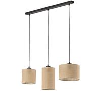 TK Lighting Juta lámpara colgante 3x15 W negro 4954