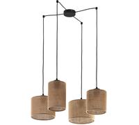 TK Lighting Juta lámpara colgante 4x15 W marrón 6585
