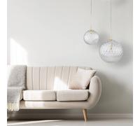 TK Lighting Lámpara colgante Cadix de cristal, 1 luz, Ø 21 cm