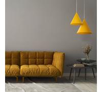 TK Lighting Lámpara colgante Cono, 1 luz, Ø 25 cm, amarilla, E27