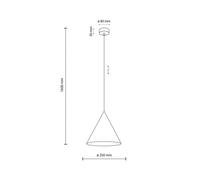 TK Lighting Lámpara colgante Cono, 1 luz, Ø 25 cm, menta, E27