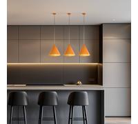 TK Lighting Lámpara colgante Cono, 1 luz, Ø 25 cm, naranja, E27