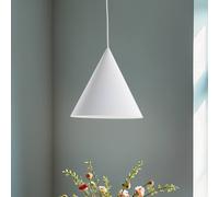 TK Lighting Lámpara colgante Cono, blanca, Ø 27 cm, acero, 1 luz