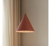 TK Lighting Lámpara colgante Cono, de 1 luz, Ø 27 cm, rojo teja