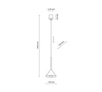 TK Lighting Lámpara colgante Cono Mini, 1 luz, Ø 12 cm, negro GU10