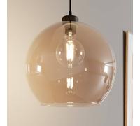 TK Lighting Lámpara colgante Cubus, ámbar, cristal, Ø 30 cm, E27