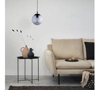 TK Lighting Lámpara colgante Esme, Ø 25 cm, gris humo, cristal, esfera, E27