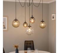 TK Lighting Lámpara colgante Esme, cristal, multicolor, 5 luces, descentralizada