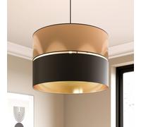 TK Lighting Lámpara colgante Hilton, negro/dorado, 1 luz