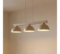TK Lighting Lámpara colgante Oslo, color arena, 3 luces, 118 cm de largo, E27