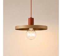 TK Lighting Lámpara colgante Sila, arena/rojo, metal, Ø 30 cm, E27