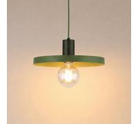 TK Lighting Lámpara colgante Sila, verde, metal, Ø 30 cm, E27