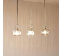 TK Lighting Lámpara colgante Sophia, 3 luces, 65 cm, coñac/negro, E14