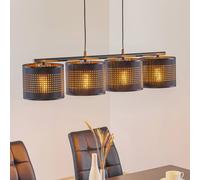TK Lighting Lámpara colgante Tago, 4 luces, negro/dorado