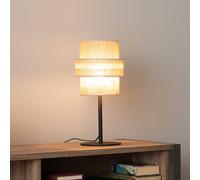 TK Lighting Lámpara de mesa Calisto, Jute, marrón natural, altura 38 cm