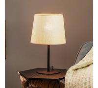TK Lighting Lámpara de mesa Chicago con pantalla de lino