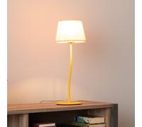 TK Lighting Lámpara de mesa Nicola, amarilla