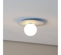 TK Lighting Lámpara de techo Pixie, azul claro, cristal, Ø 25 cm, esfera, G9