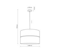 TK Lighting Nicol lámpara colgante 1x15 W negro-madera 4799