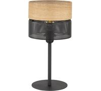TK Lighting Nicol lámpara de sobremesa 1x15 W negro-madera 5124