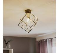 TK Lighting Plafón Alambre 1 luz, dorado/negro