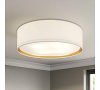 TK Lighting Plafón Bilbao, blanco/oro, Ø 60 cm