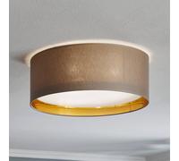 TK Lighting Plafón Bilbao, gris/oro, Ø 45 cm