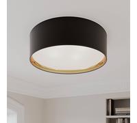 TK Lighting Plafón Bilbao, negro/oro, Ø 60 cm