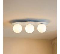 TK Lighting Plafón Cloud, azul, 3 luces, cristal, longitud 51 cm, G9