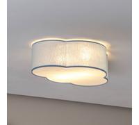 TK Lighting Plafón Cloud, azul, 43 cm de largo, textil, nube, E27
