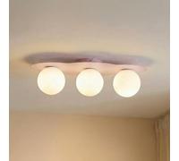 TK Lighting Plafón Cloud, rosa, 3 luces, cristal, longitud 51 cm, G9