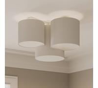 TK Lighting Plafón Mona 3 luces, blanco