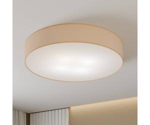 TK Lighting Plafón Rondo, beige Ø 80 cm