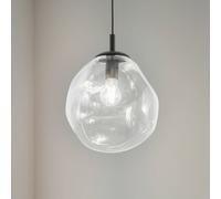 TK Lighting Sol Mini lámpara colgante, cristal, Ø 25 cm, negro/claro