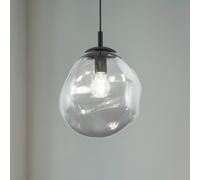 TK Lighting Sol Mini lámpara colgante, cristal, Ø 25 cm, negro/gris grafito