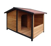 TK-Pet Rocky Caseta de Madera con Patio para perros