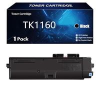 TK1160 Cartucho de Tóner de Repuesto para Kyocera TK1160 TK-1160 TK 1160 Compatible para Kyocera ECOSYS P2040dn P2040dw Impresoras con Chip,Black-1 Pack