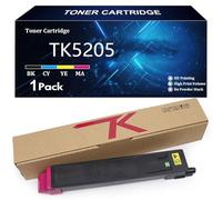 TK5205 Cartucho de Tóner de Alto Rendimiento para Kyocera TK5205 TK-5205K TK-5205C TK-5205Y TK-5205M Compatible para Kyocera Mita TASKalfa 356ci Impresora con Chip,Magenta-1 Pack