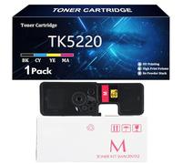 TK5220 Cartucho de Tóner de Repuesto para Kyocera TK-5220K TK-5220C TK-5220M TK-5220Y Compatible para Kyocera ECOSYS M5521cdn M5521cdw P5021cdn P5021cdw Impresoras,M-1 Pack