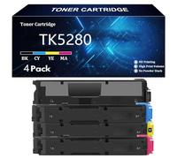 TK5280 Cartucho de Tóner de Alto Rendimiento para Kyocera TK5280 TK-5280K TK-5280C TK-5280Y TK-5280M Compatible para Kyocera ECOSYS M6235cidn M6635cidn P6235cdn Impresoras,4 Color- 4 Pack