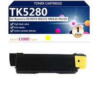 TK5280 Cartuchos de Tóner de Repuesto para Kyocera ECOSYS M6235 M6635 P6235 Impresora【Volumen de Impresión Elevado】,Yellow-1 Pack