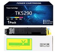 TK5290 Cartucho de Tóner de Repuesto para Kyocera TK5290 TK-5290K TK-5290C TK-5290M TK-5290Y Compatible per Kyocera ECOSYS P7240cdn Impresora con Chip,Yellow-1 Pack
