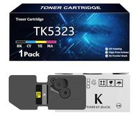 TK5323 Cartucho de Tóner de Repuesto para Kyocera TK5323 TK5323K TK5323C TK5323Y TK5323M Compatible para Kyocera ECOSYS P5018cdn Impresora con Chip,Black-1 Pack
