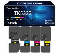 TK5333 Cartucho de Tóner de Repuesto para Kyocera TK5333 TK5333K TK5333C TK5333Y TK5333M Compatible para Kyocera ECOSYS P5018cdn Impresora con Chip,4 Color-4 Pack